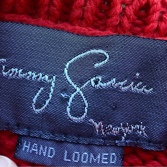 Vintage 80’s Jimmy Garcia New York Hand Loomed Flower Sweater Women’s Size Small - Picture 5 of 10